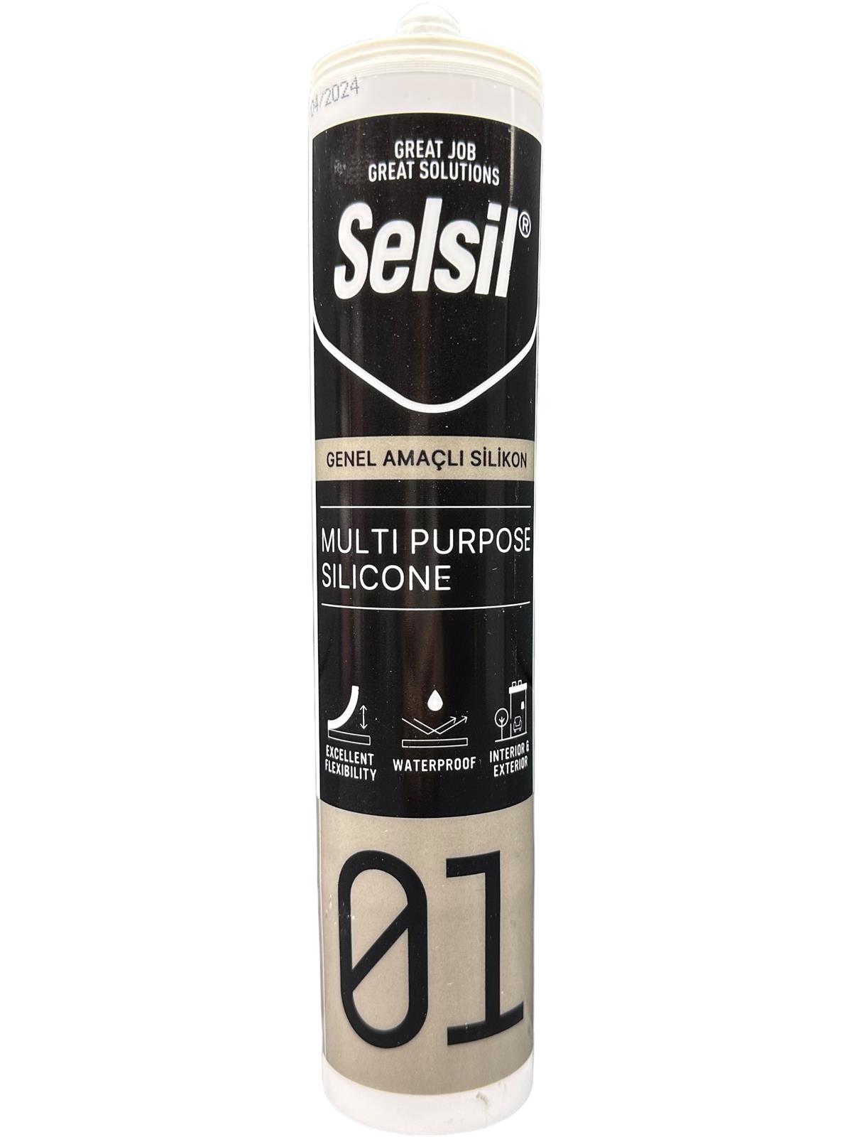 Selsil Genel Amaçlı Silikon Siyah 280gr