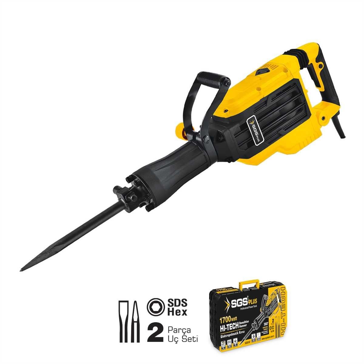 Sgs Elektropnomatik Kırıcı Sds Hex 1700Watt 60 Joules 16Kg SGS5187