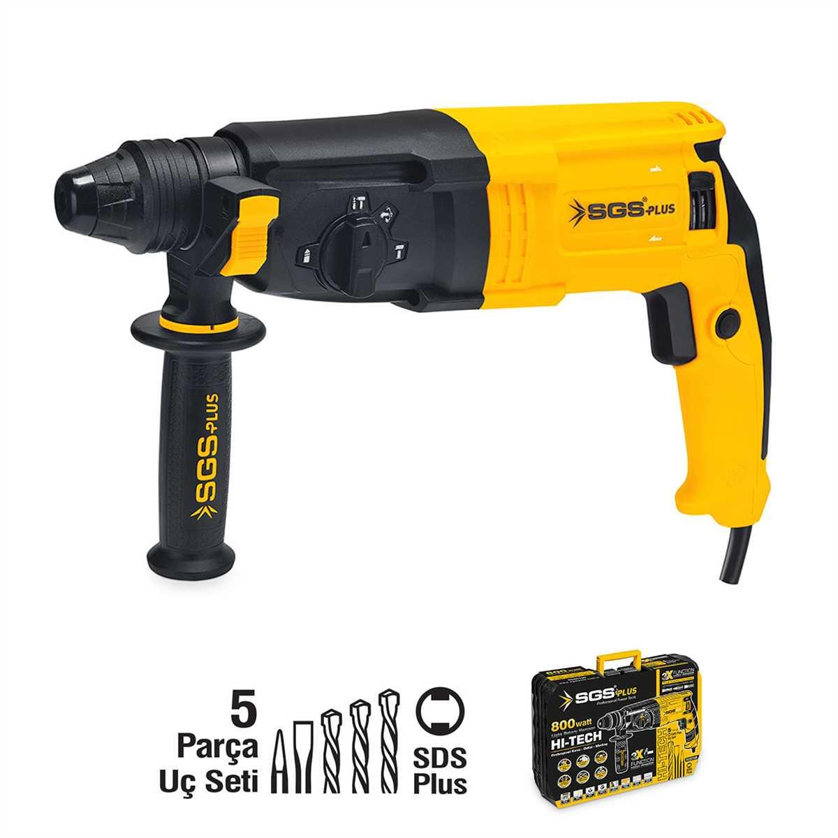 Sgs Kırıcı-Delici Matkap 800Watt 26mm 3.1 Kg (Sds Plus) SGS5179