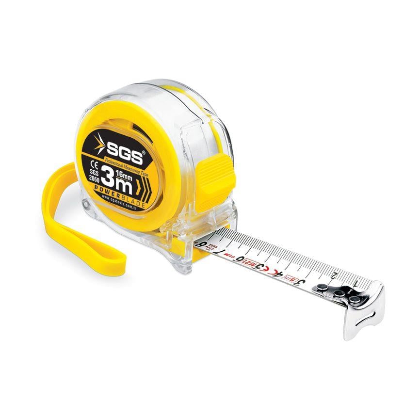 Sgs Şeffaf Şerit Metre 3mt*16mm SGS2060