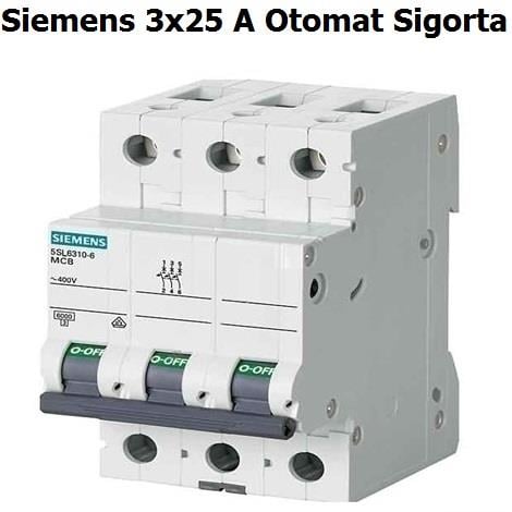 Siemens W Otomatik Sigorta 3x25 A / C Tipi