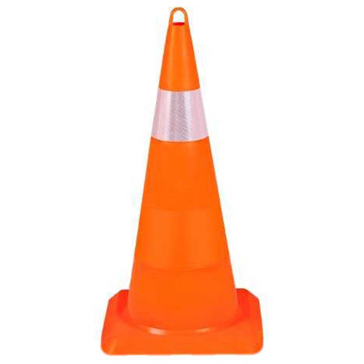 TRAFİK KONİSİ KIRILMAZ TEK REFLEKTİFLİ 52 cm