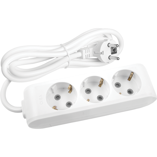 Viko 3'lü Topraklı Kablolu Grup Priz 2 Metre