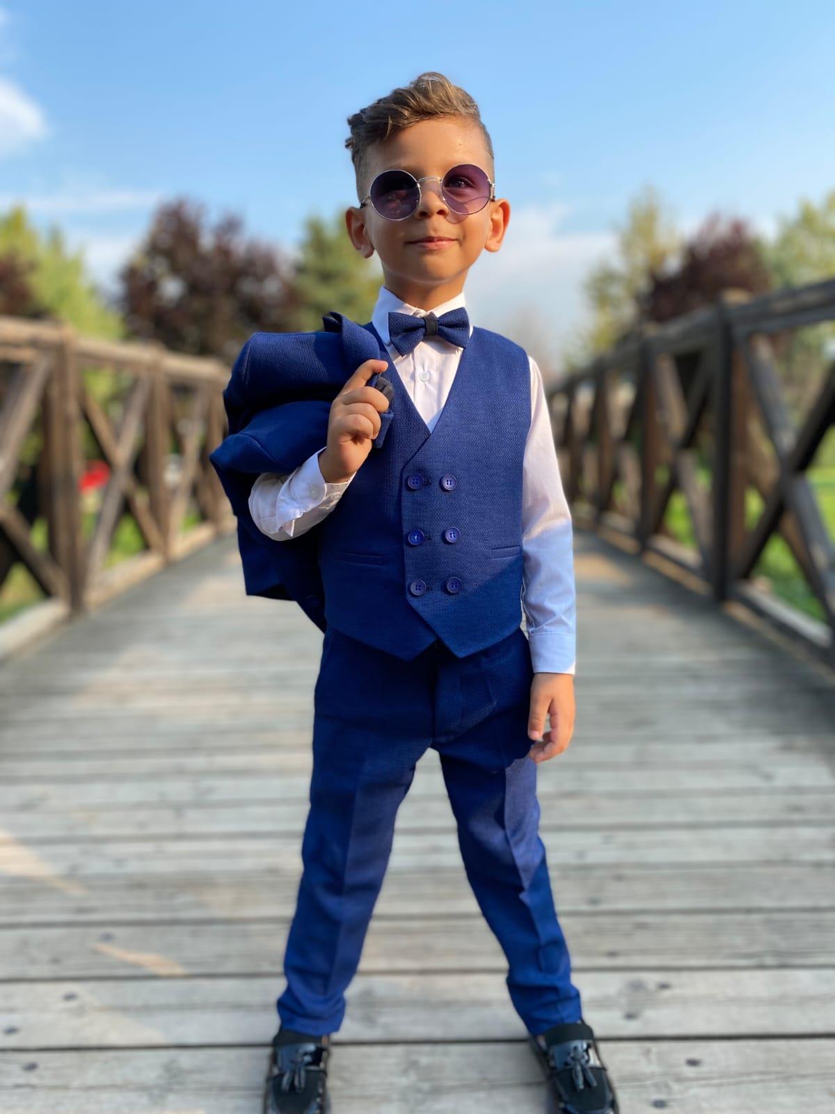 İndigo Beş Parça Erkek Çocuk Takım Elbise