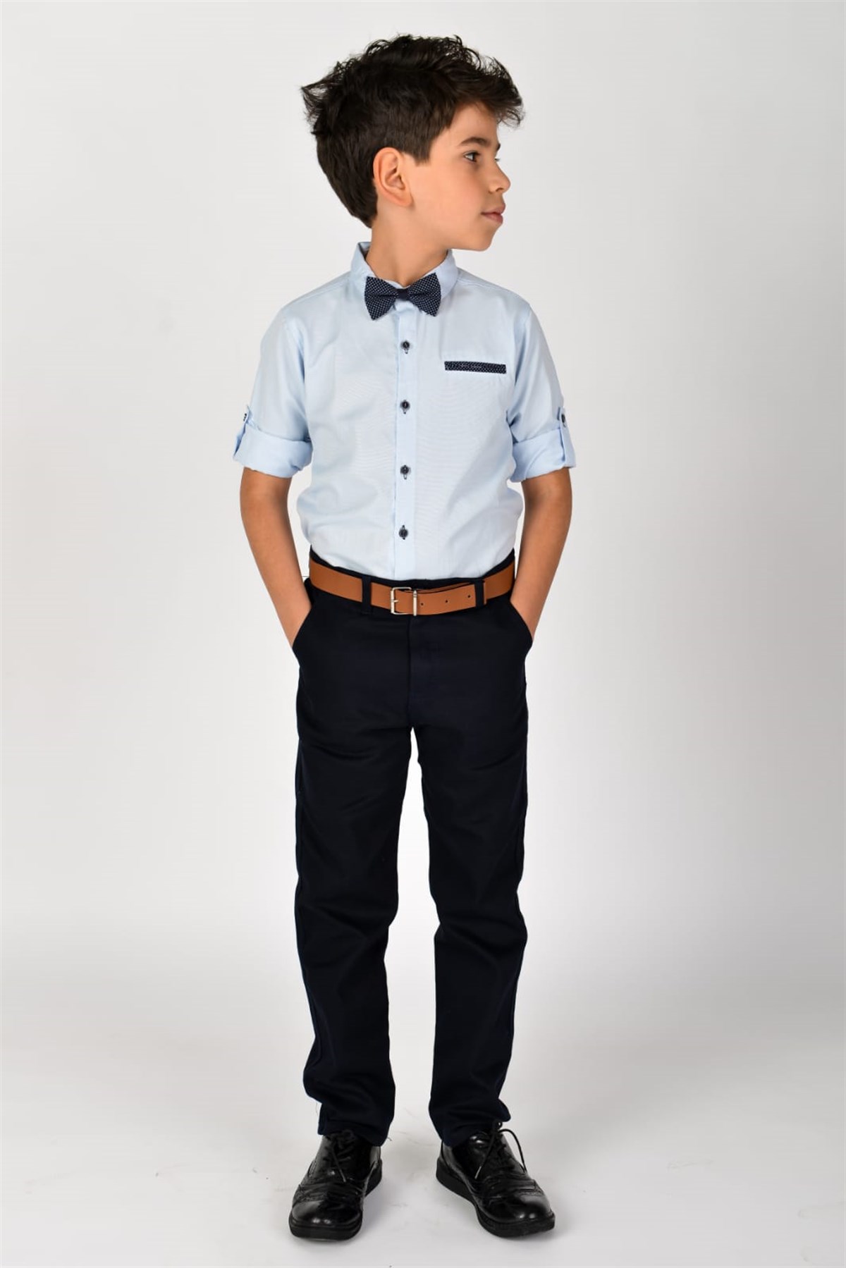 Kemerli Papyonlu Erkek Çocuk Takımı