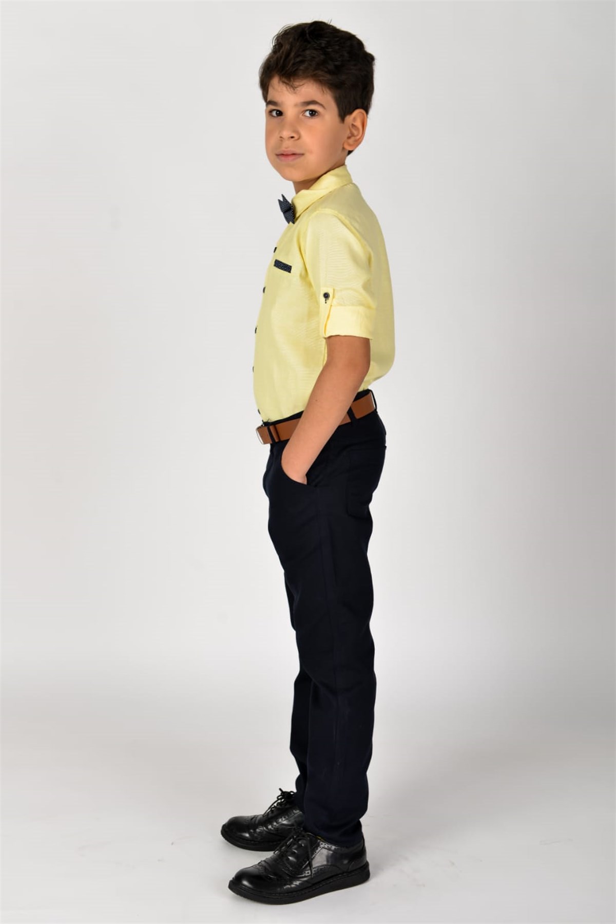 Kemerli Papyonlu Erkek Çocuk Takımı