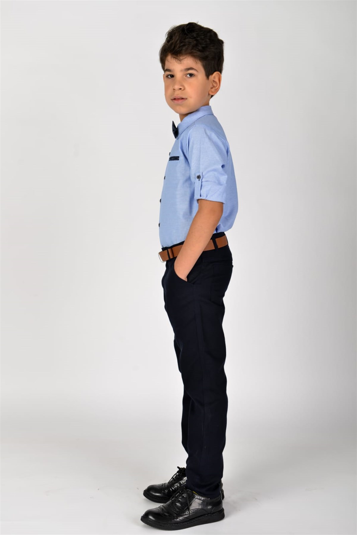 Kemerli Papyonlu Erkek Çocuk Takımı