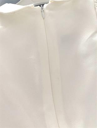 Bebe Yaka Tül Detaylı Kız Çocuk Elbisesi