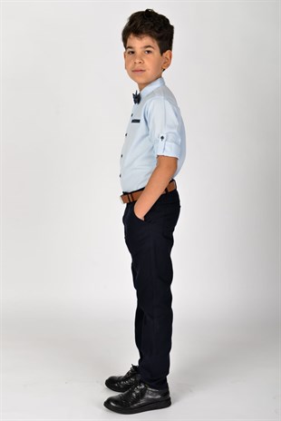 Kemerli Papyonlu Erkek Çocuk Takımı