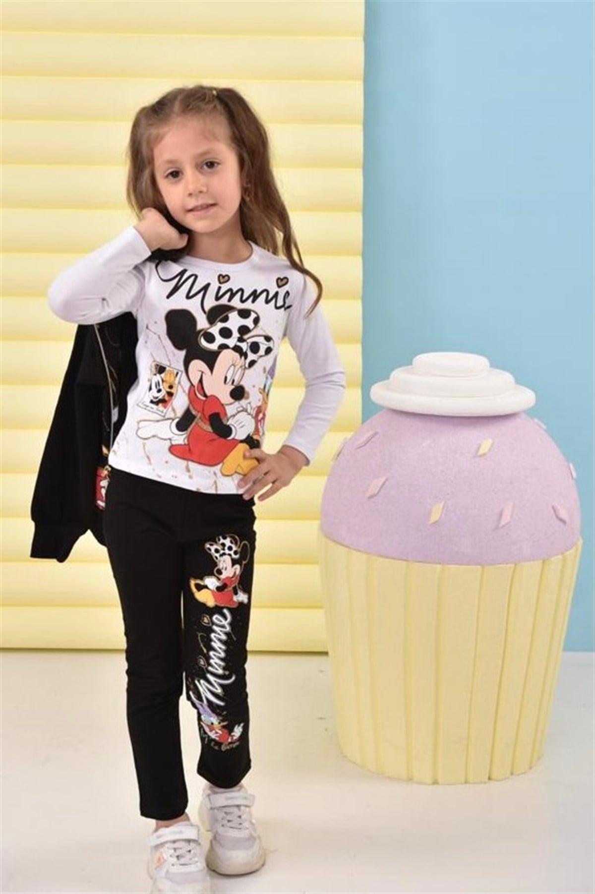 Mınnıe Daisy Hırkalı Kız Çocuk Eşofman Takımı 