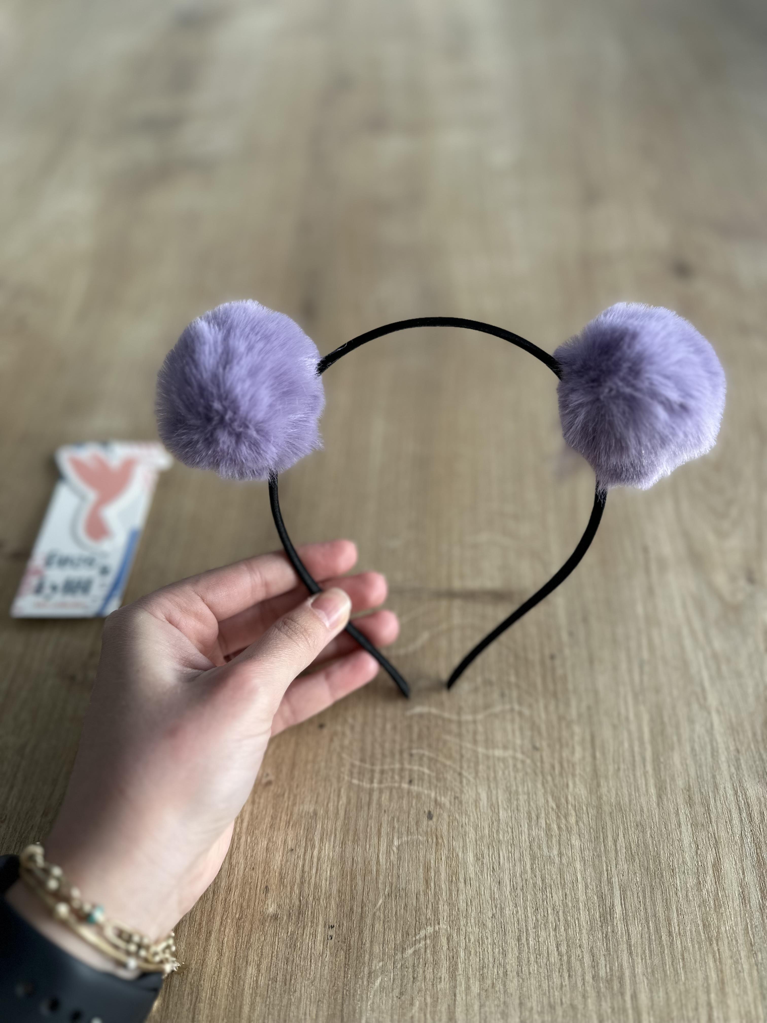 Mor Ponpon Kız Çocuk Tacı