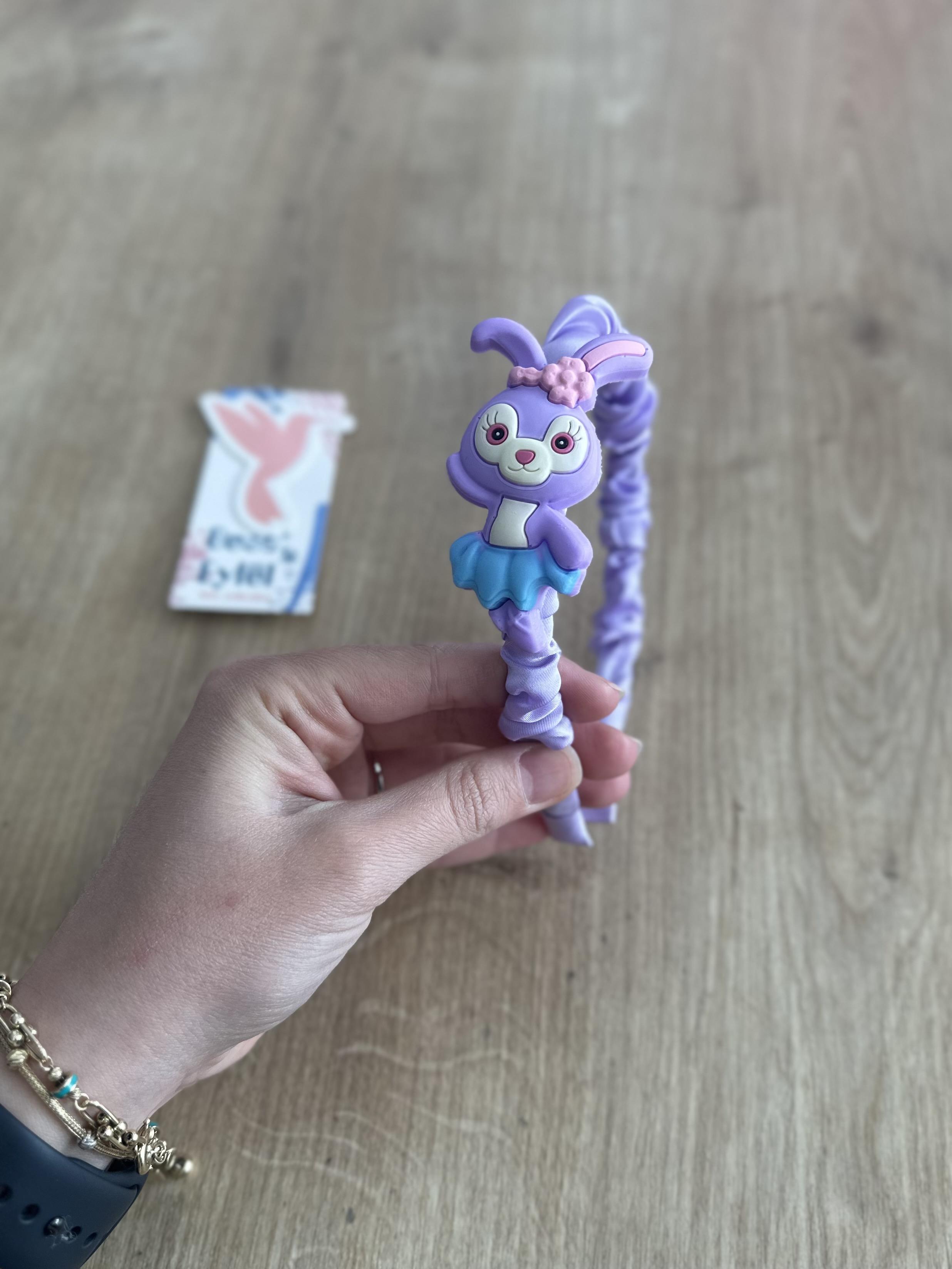 Mor Tavşancıklı Kız Çocuk Tacı