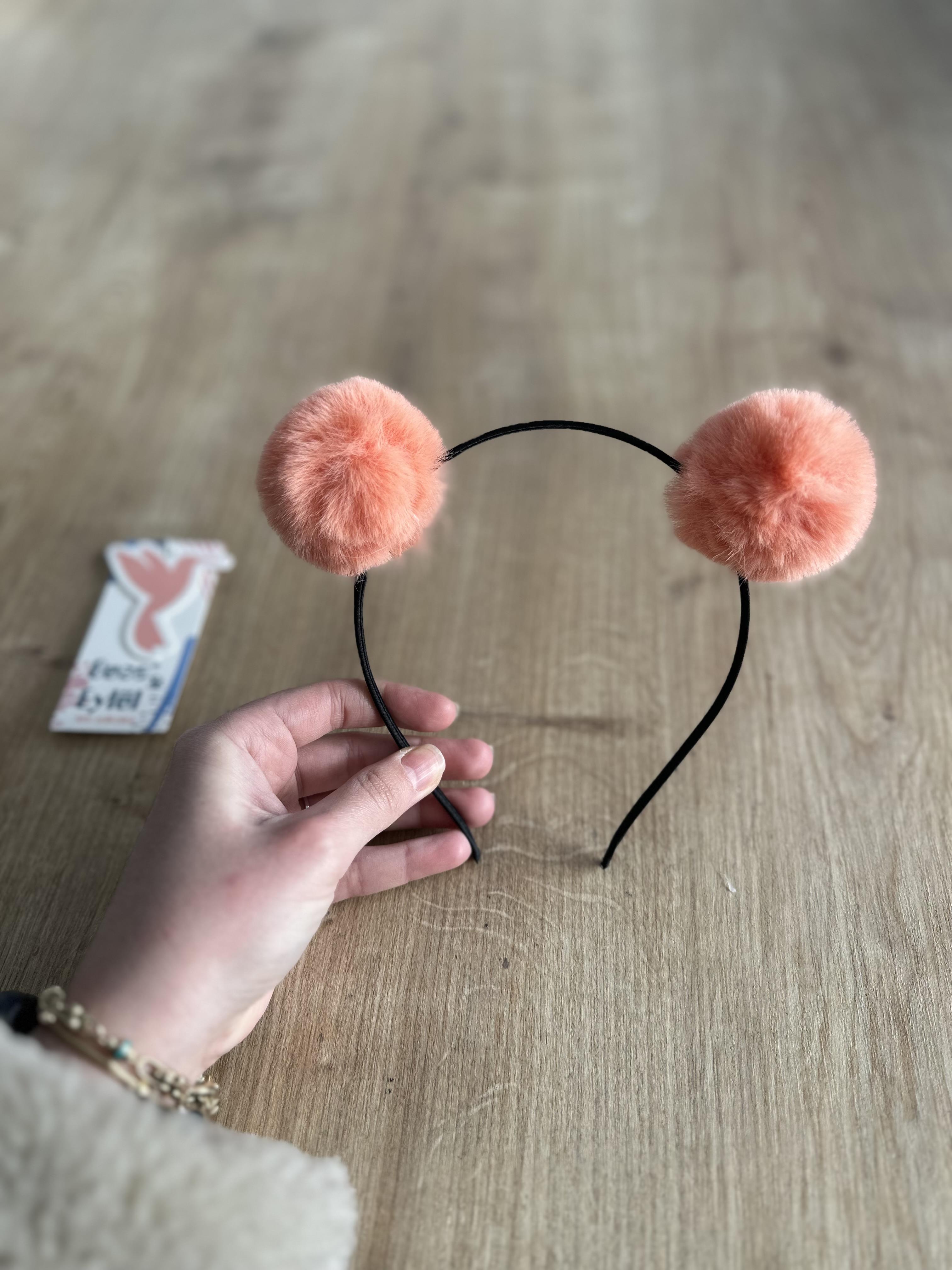 Turuncu Ponpon Kız Çocuk Tacı