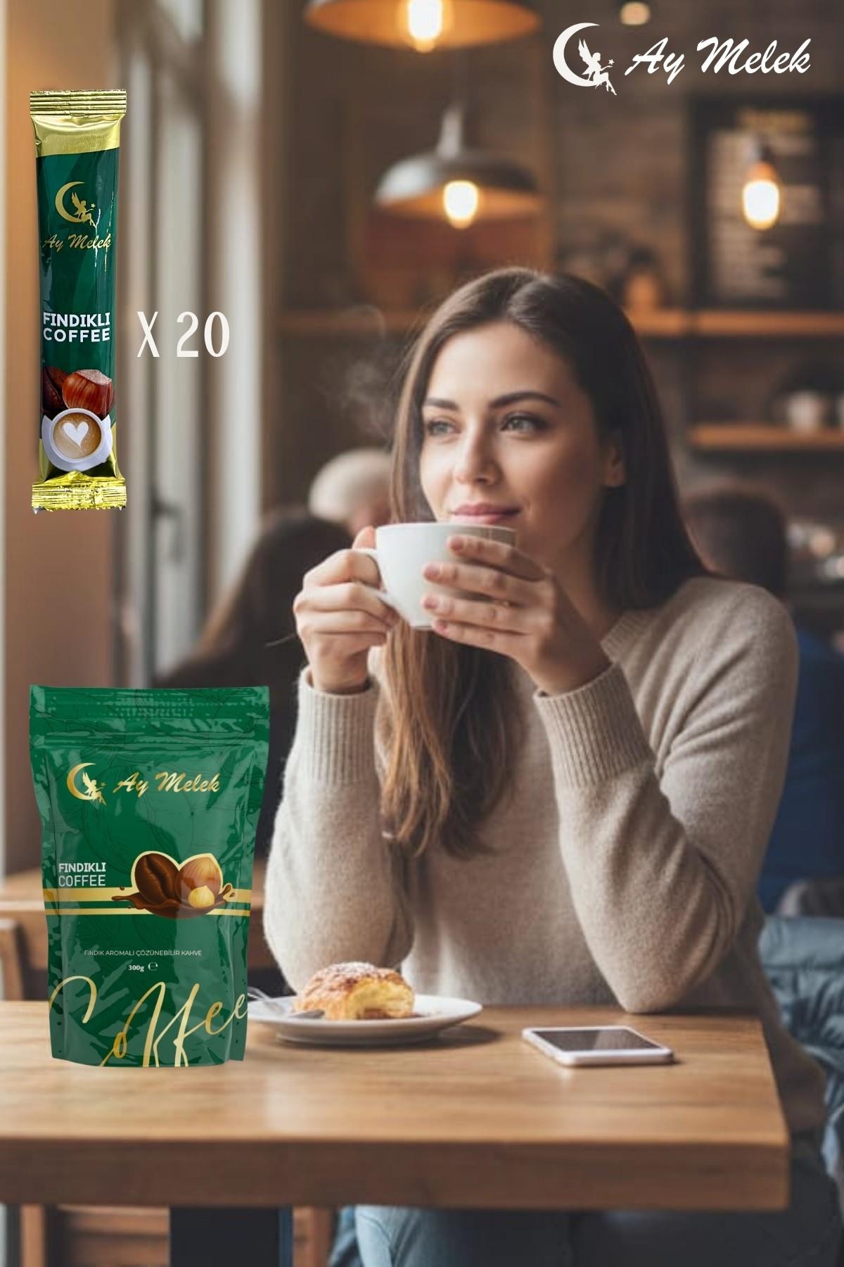 3`ü Bir Arada Fındık Aromalı Tek Kullanımlık 300 gr. Doğal Çözünebilir Hazır Kahve