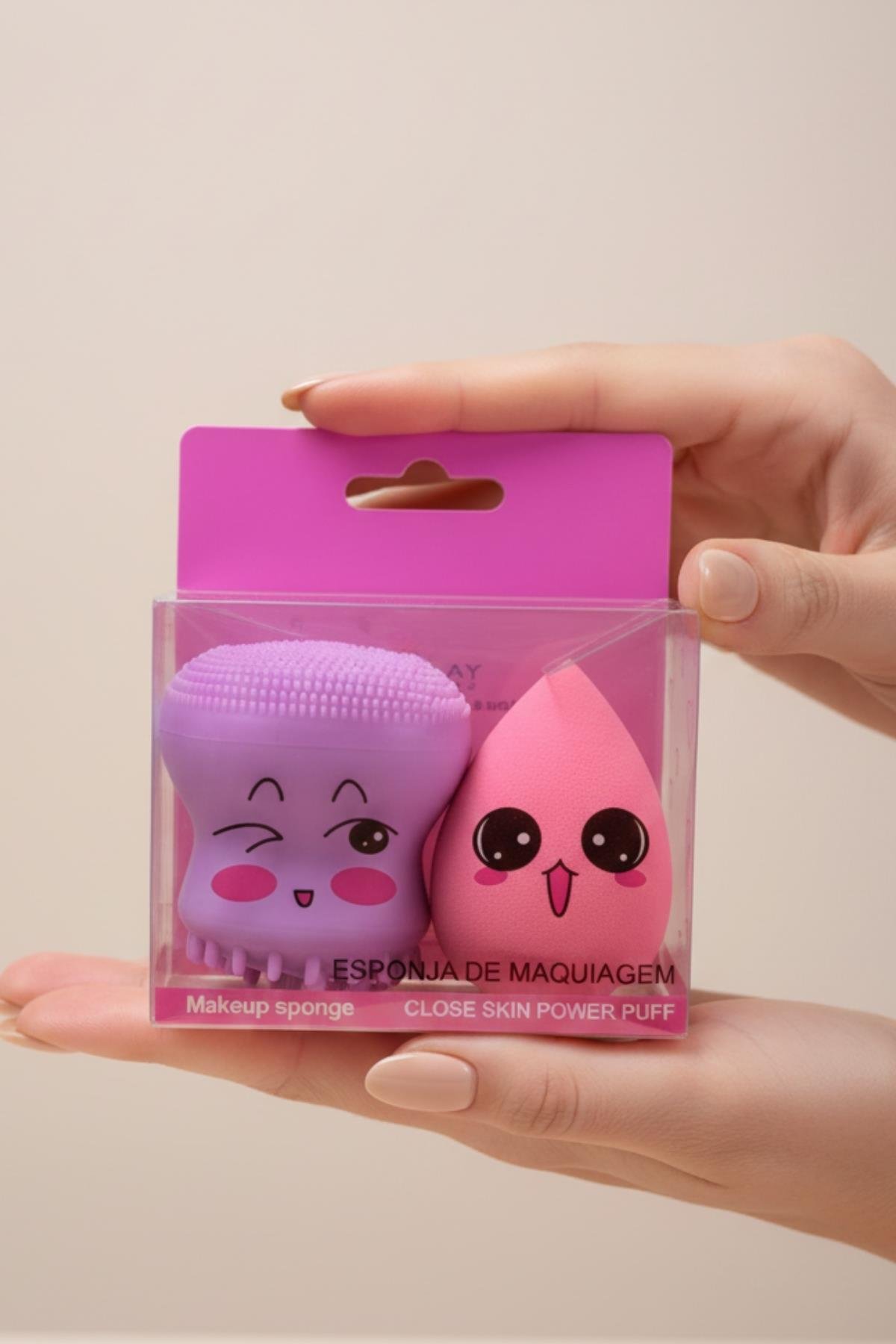 Kadın Makyaj süngeri ve Yüz Temizleme Süngeri 2`li Set