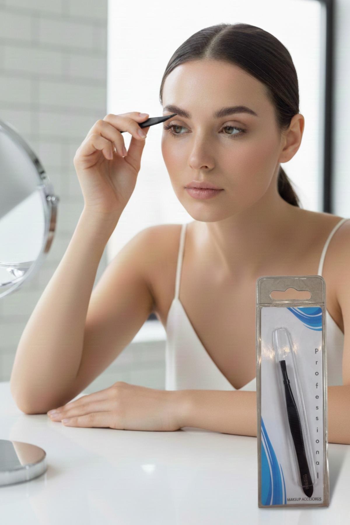 Kadın Profesyonel Paslanmaz Kaş Cımbızı