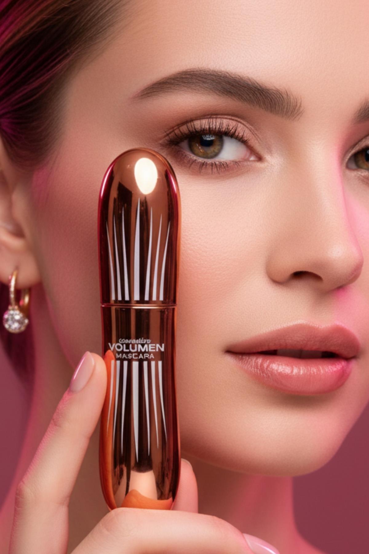 Kadın Rimel Dolgun Kirpik, Kıvrım ve Hacim Verici Kalıcı Etkili Siyah Maskara