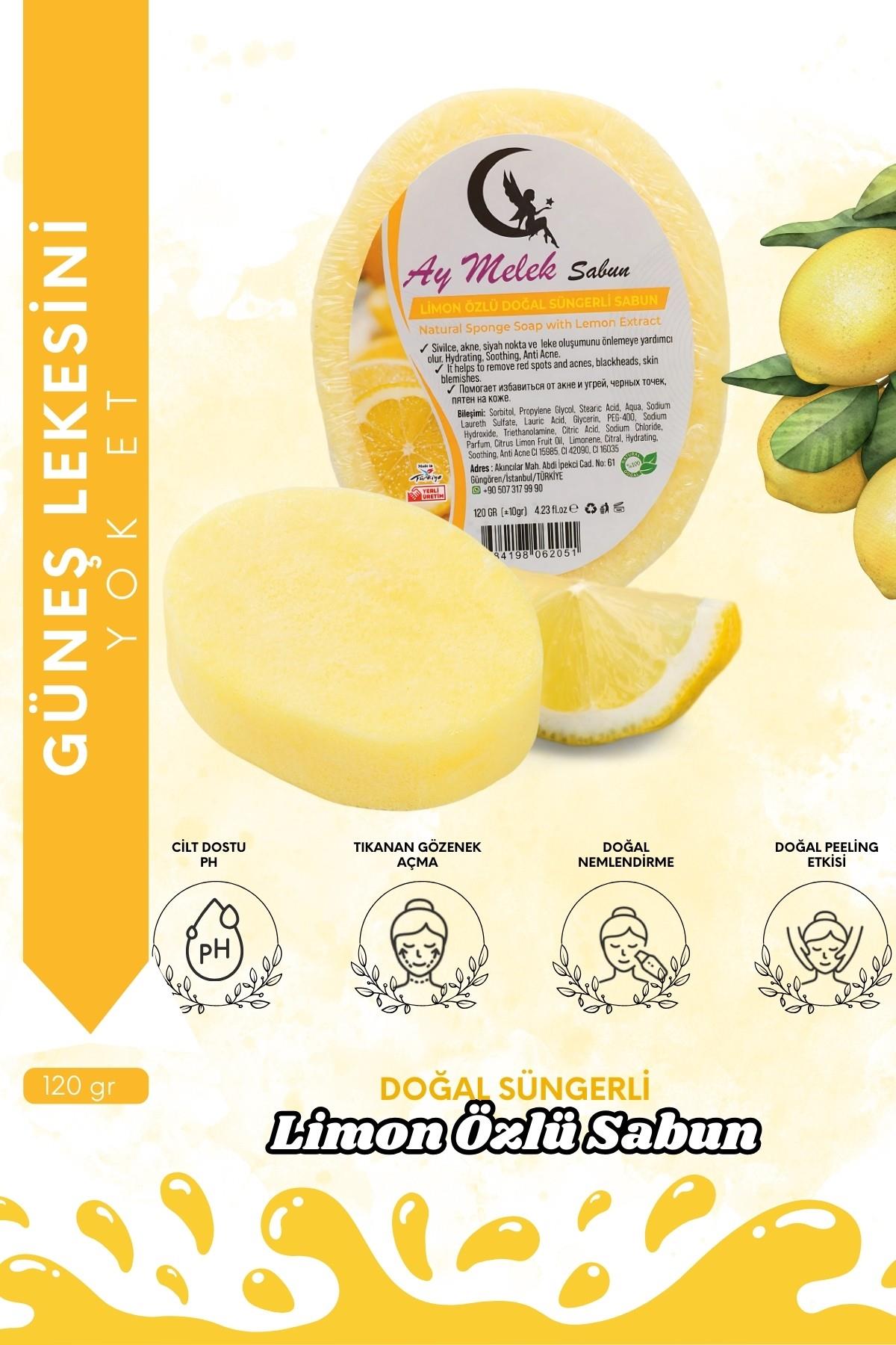 Limon Özlü Süngerli Doğal Güzellik Sabunu Yeni Kırışıklık Önleyici Etkili