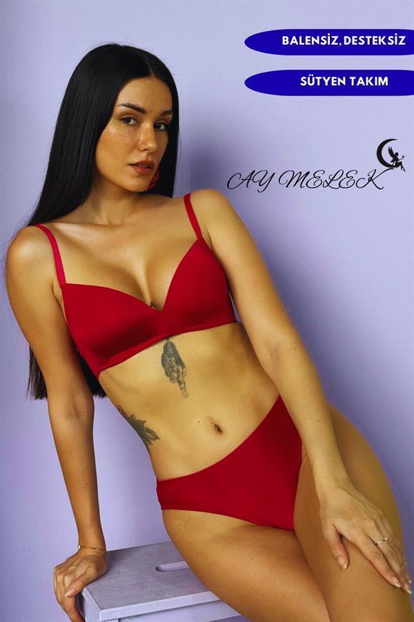 Sütyen Takımı B-Cap Balensiz Desteksiz Özel Tasarım Mikro Kumaş