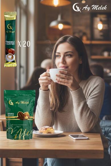 3`ü Bir Arada Fındık Aromalı Tek Kullanımlık 300 gr. Doğal Çözünebilir Hazır Kahve