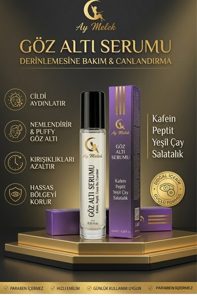 Göz Altı ve Göz Çevresi Yaşlanma, Morluk ve Torbalanma Karşıtı Nemlendirici Roll On Serum 15 ml