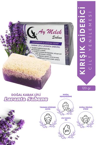 Lavanta Özlü Doğal Kabak Lifli Güzellik Sabunu Cilt Kırışıklık Önleyici Etkili