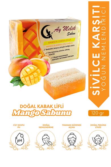 Mango Özlü Doğal Kabak Lifli Güzellik Sabunu Cilt Kırışıklık Önleyici Etkili