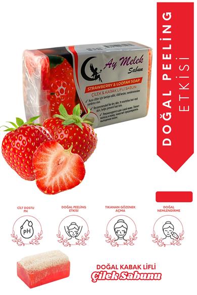 Sabun Doğal Kabak Lifli Çilek Özlü Sabunu
