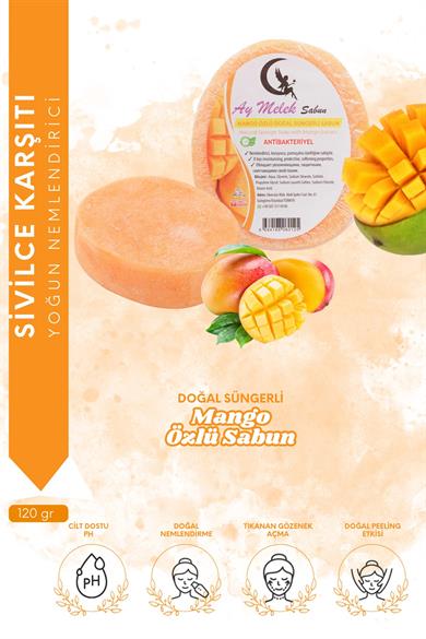 Sabun Mango Özlü - Doğal Banyo Süngerli Sabun
