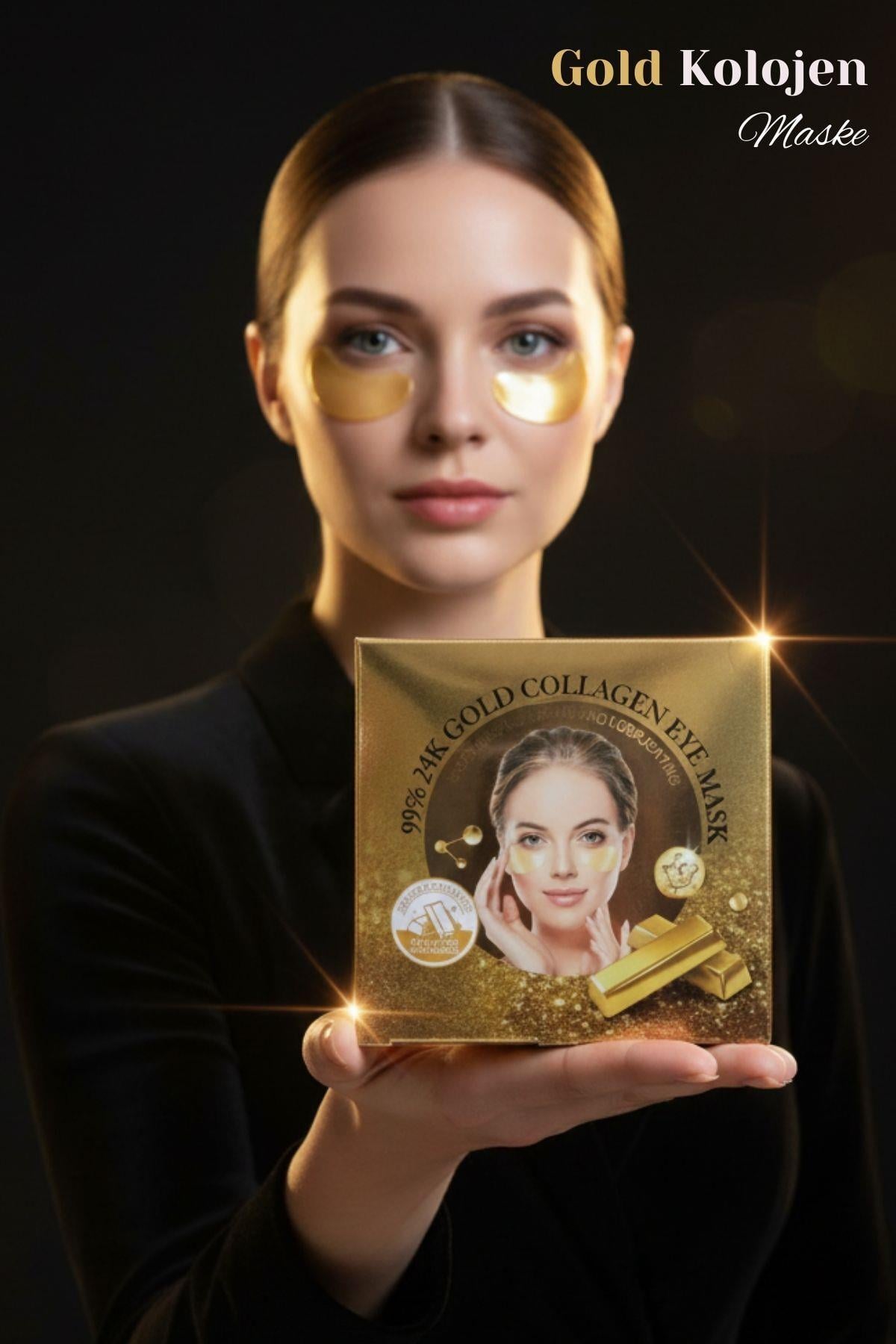 Kadın Kolajen Aydınlatıcı Canlandırıcı Göz Çevresi 24k Gold Maske