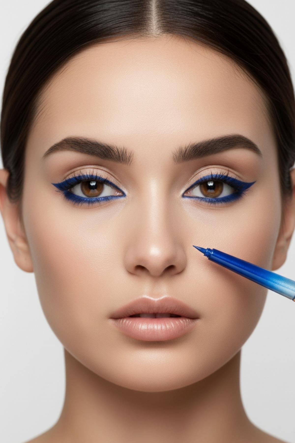 Kadın Makyaj 9`lu Suya Dayanıklı Renkli Mat Eyeliner