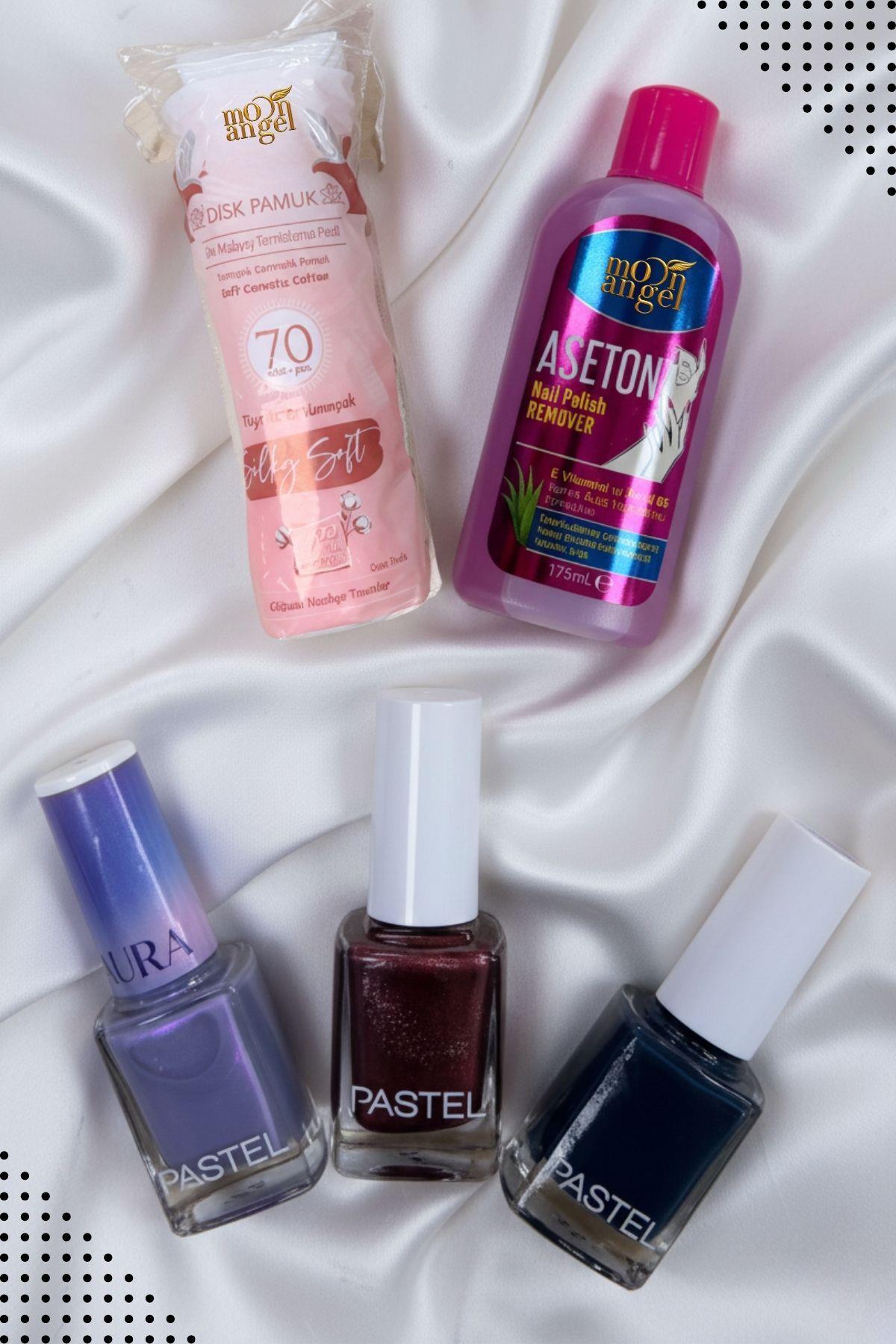 Kadın Oje Aseton ve Pamuk Seti