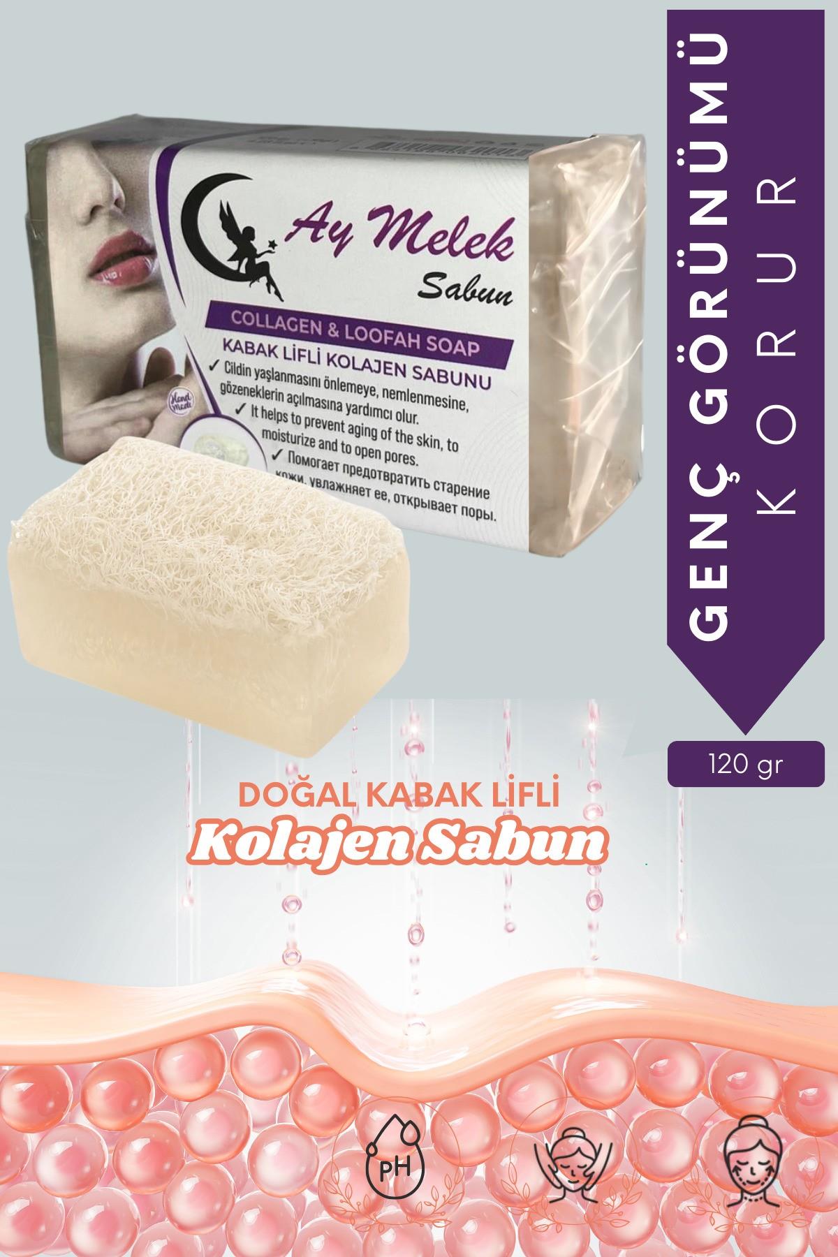 Kalojen Özlü Doğal Kabak Lifli Güzellik Sabunu Cilt Kırışıklık Önleyici Etkili