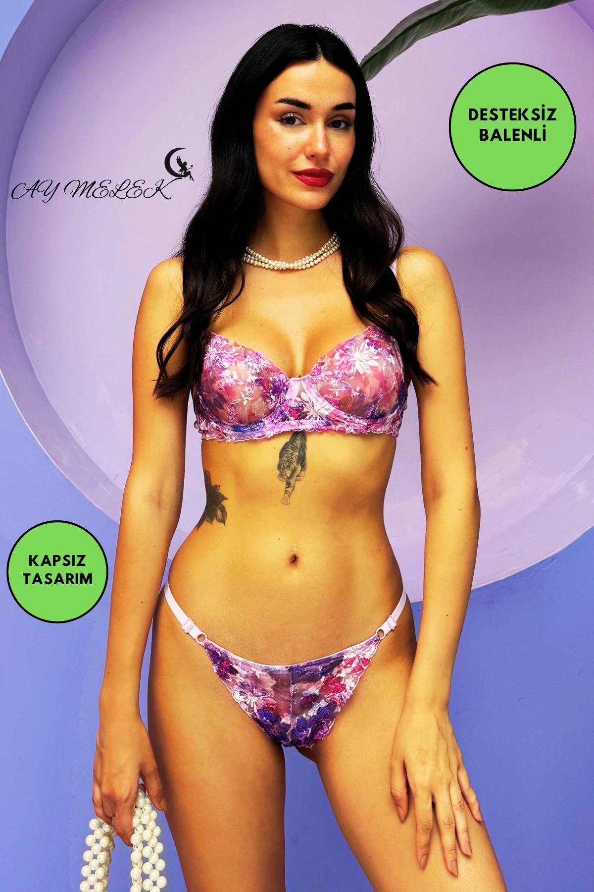 Kapsız Balenli Baskılı B-Cap Brode Takım