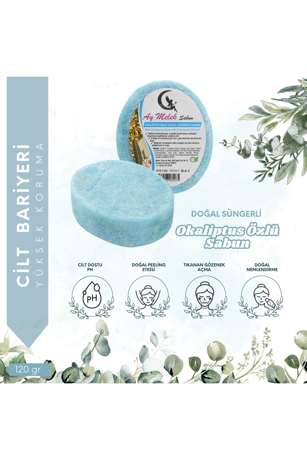 Okaliptüs Özlü Süngerli Doğal Güzellik Sabunu Cilt Kırışıklık Önleyici Etkili