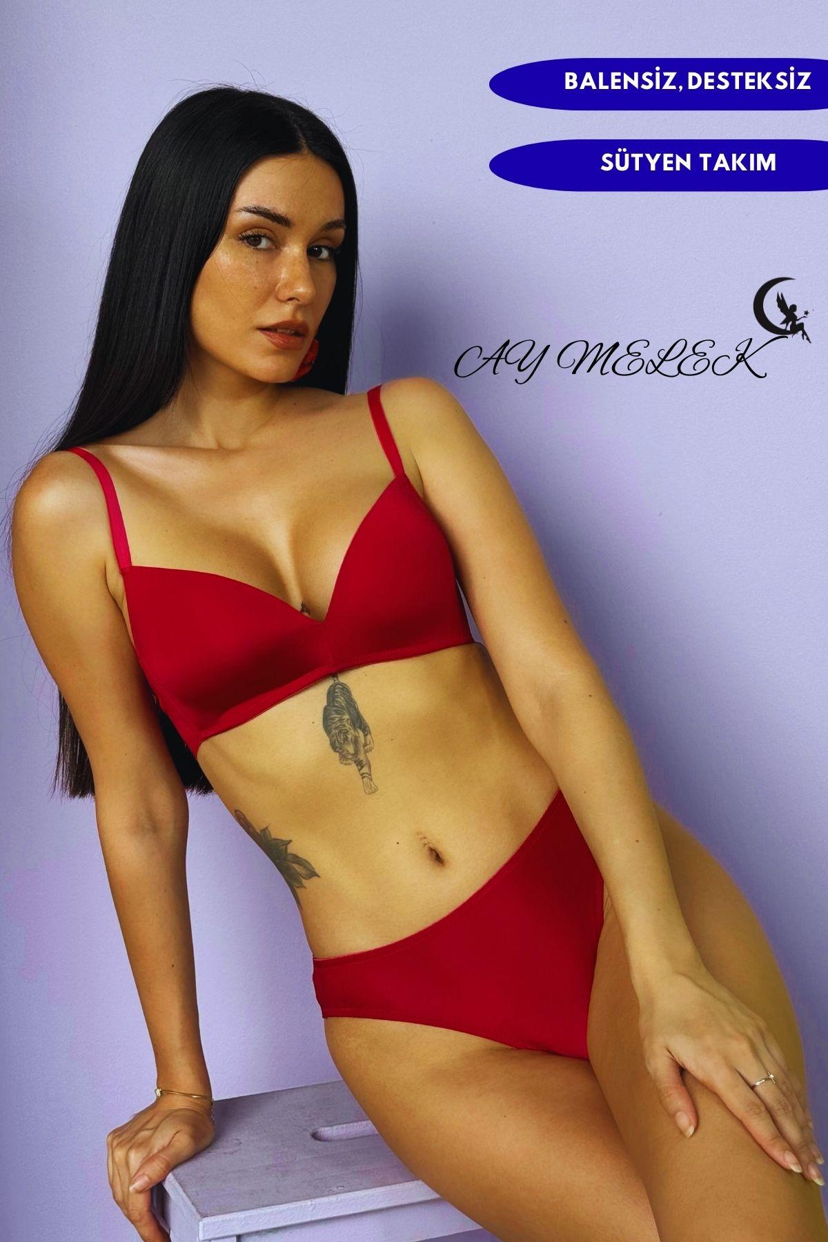 Sütyen Takımı B-Cap Balensiz Desteksiz Özel Tasarım Mikro Kumaş