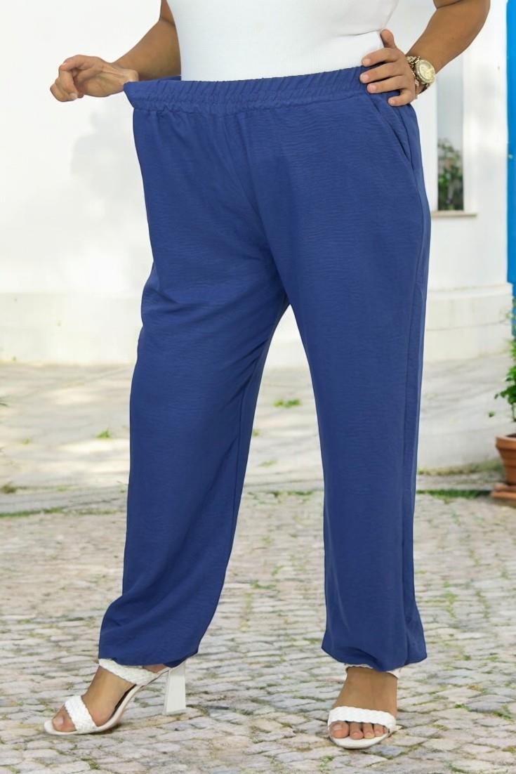 BELİ LASTİKLİ FUL LİKRALI BÜYÜK BEDEN PAMUKLU VİSKON AEROBİN PANTOLON