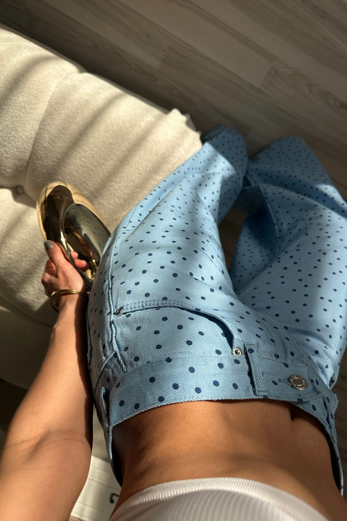 Blue Puantiye Detay Denim