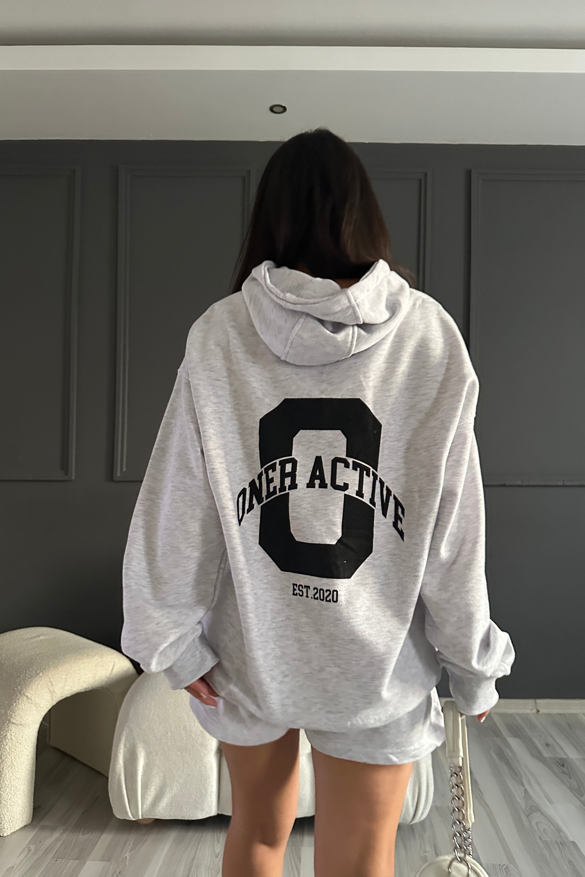 Gri Şort Sweat Takım