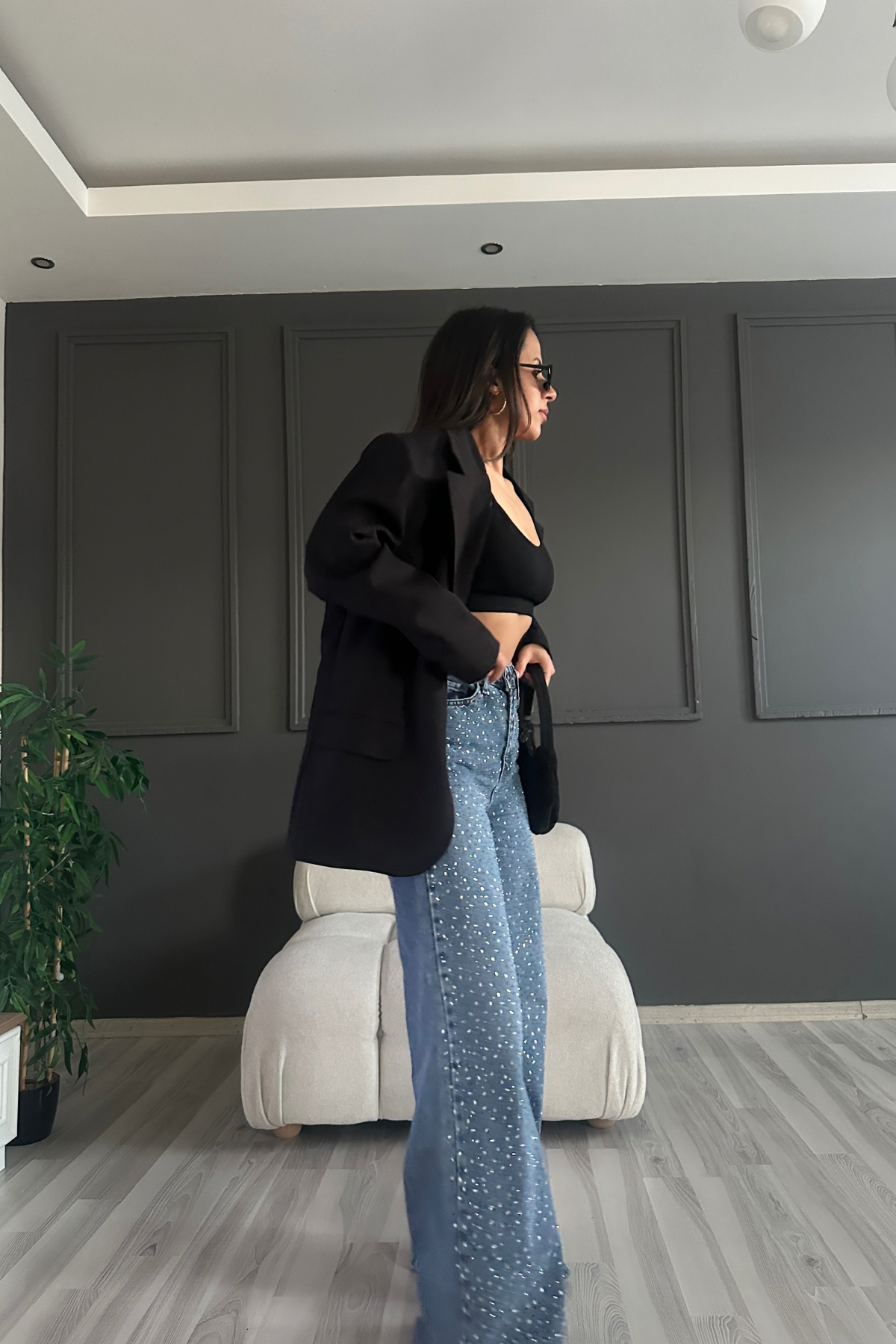 Mavi Free Tasarım Işıltılı Denim
