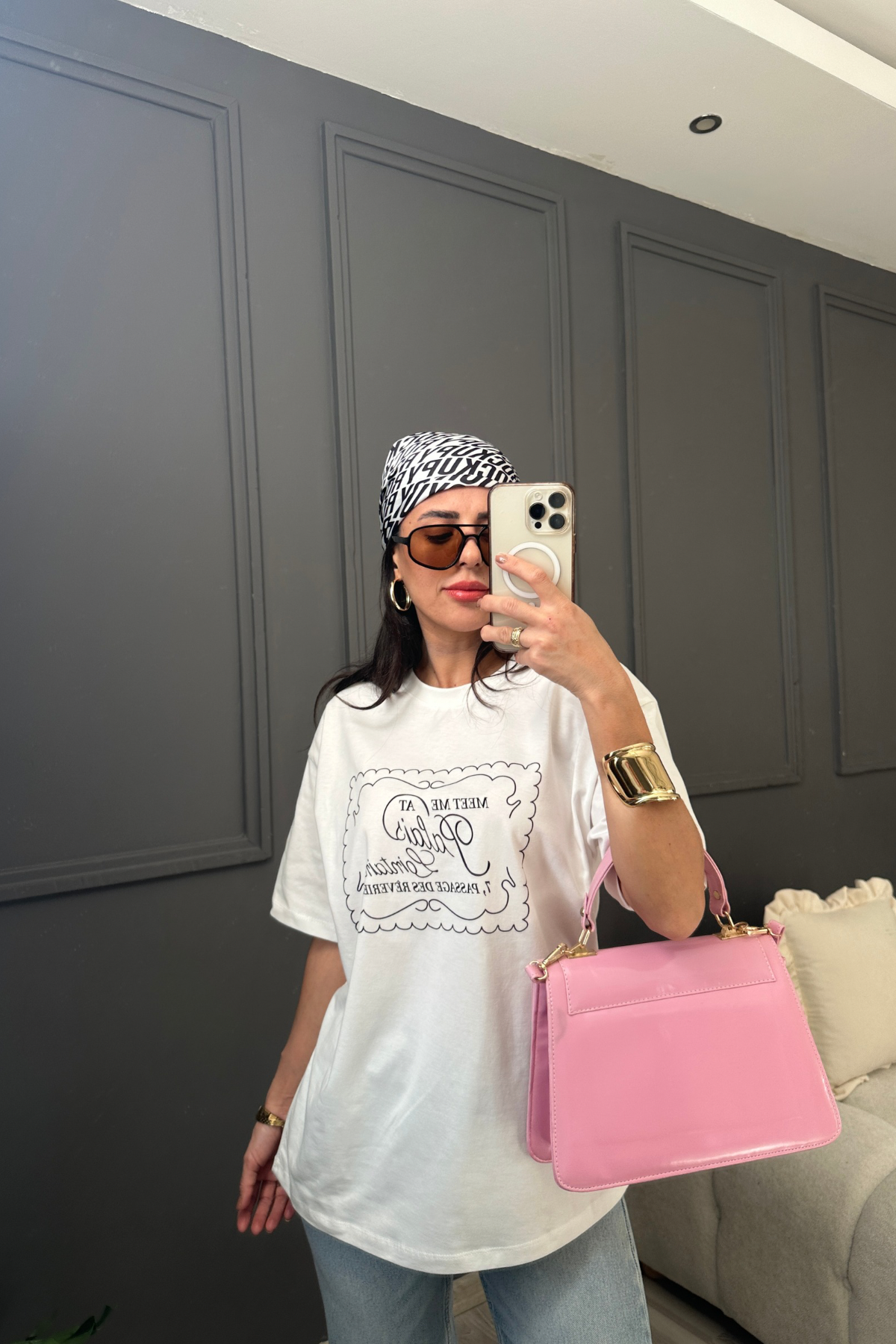 Meet Me Beyaz Tshirt