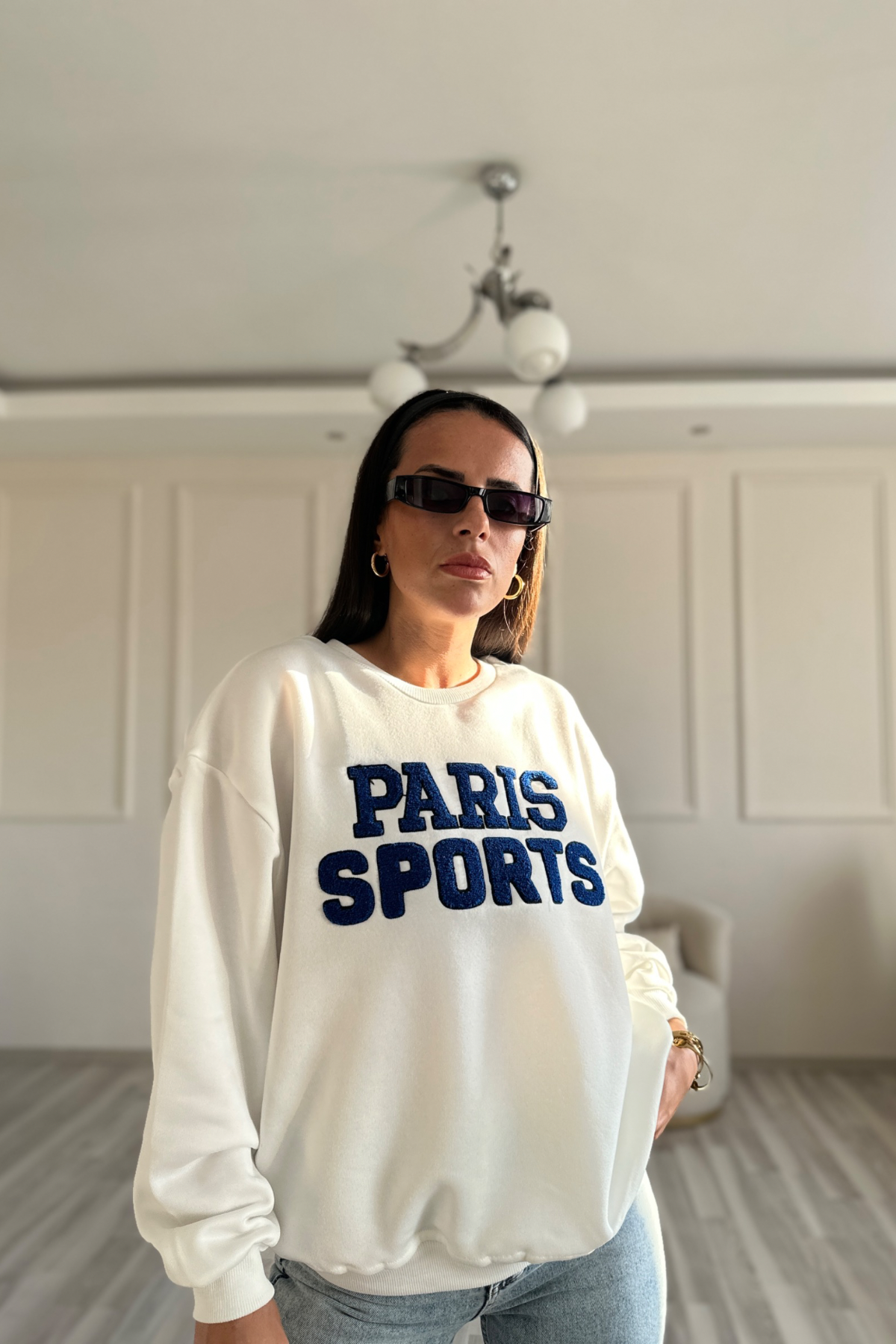 Paris Support Beyaz Sweatshirt 