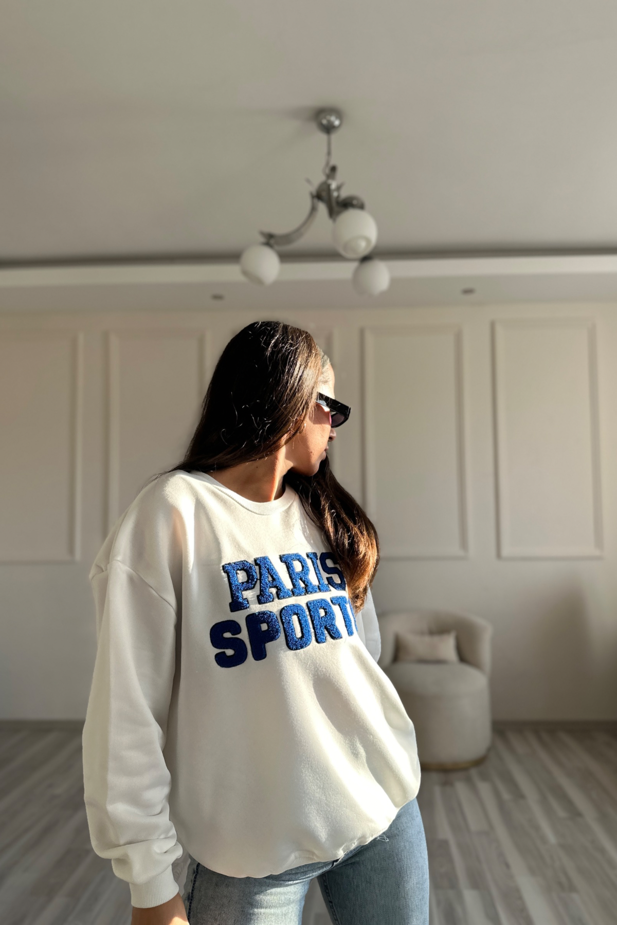 Paris Support Beyaz Sweatshirt 