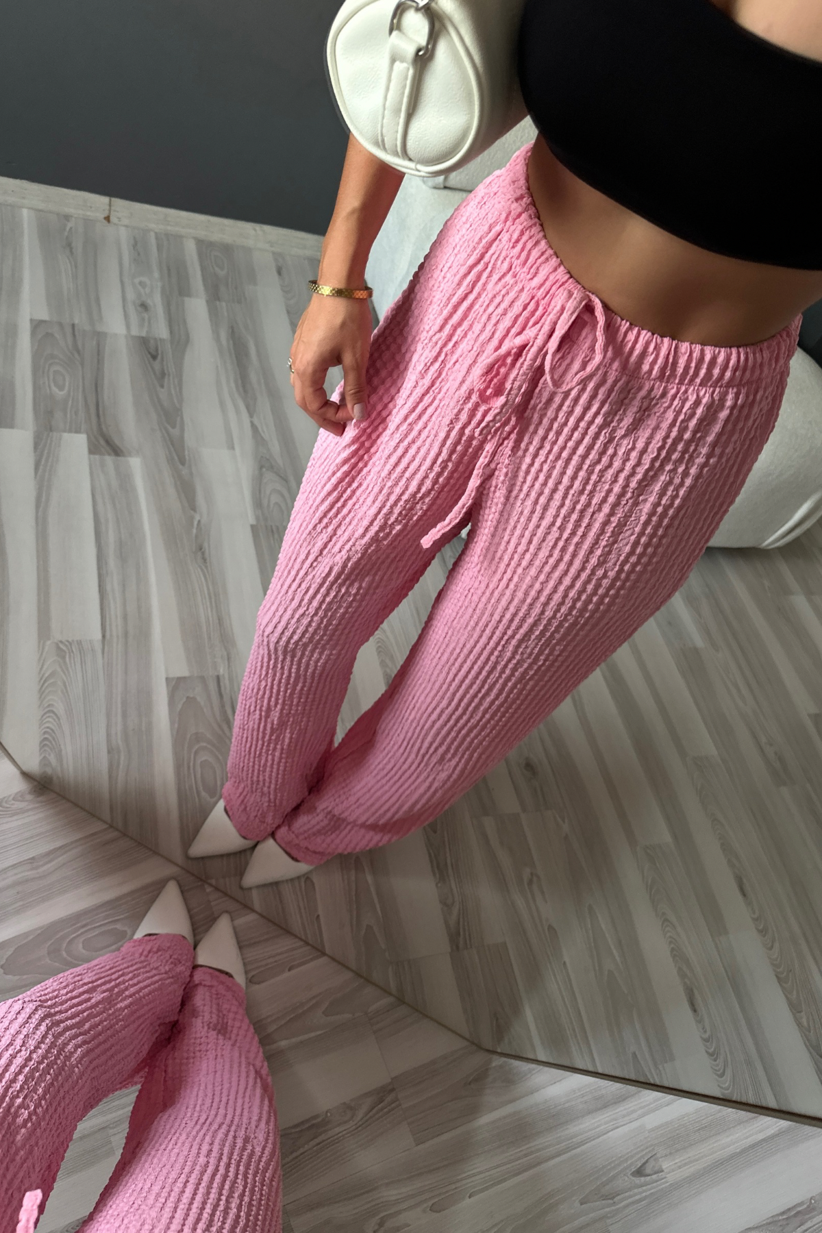 Pembe Burble Pantolon