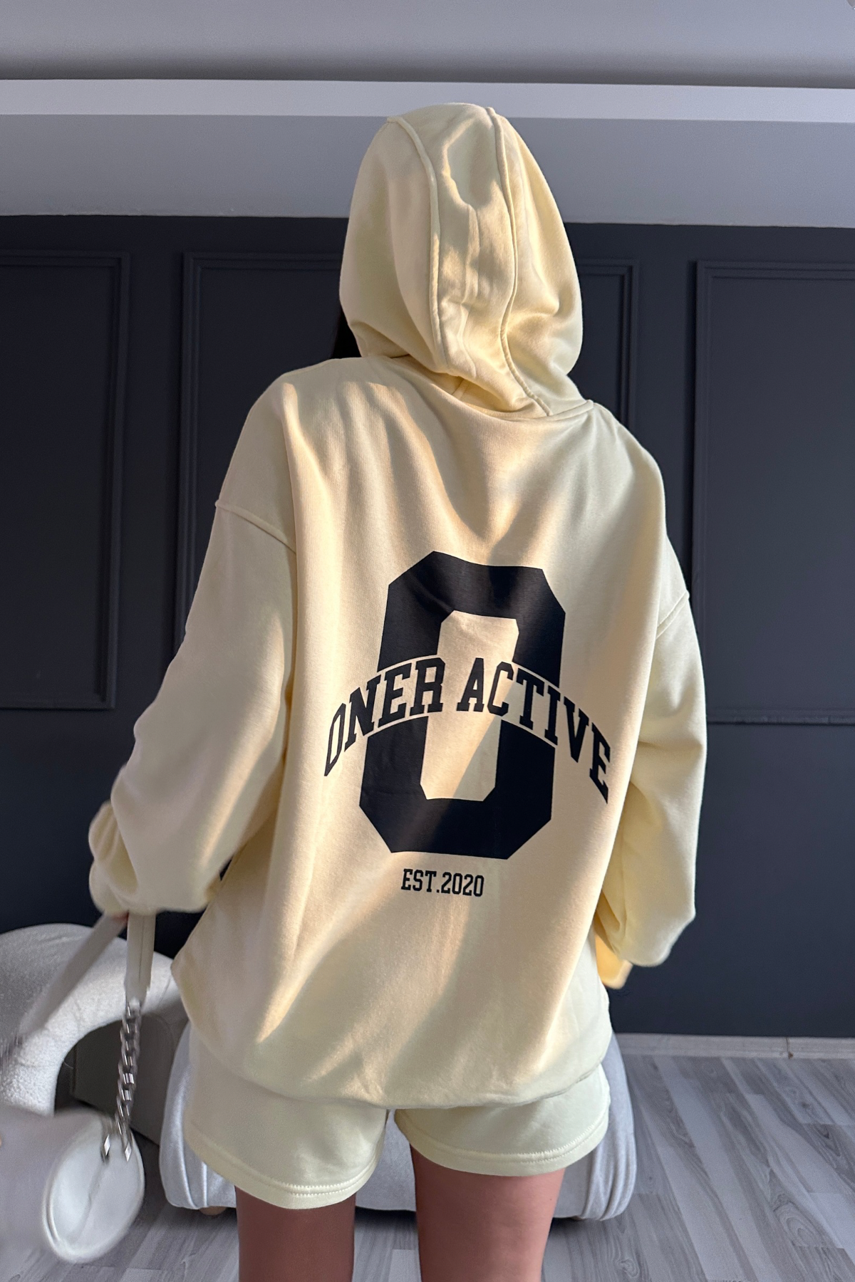 Sarı Şort Sweat Takım