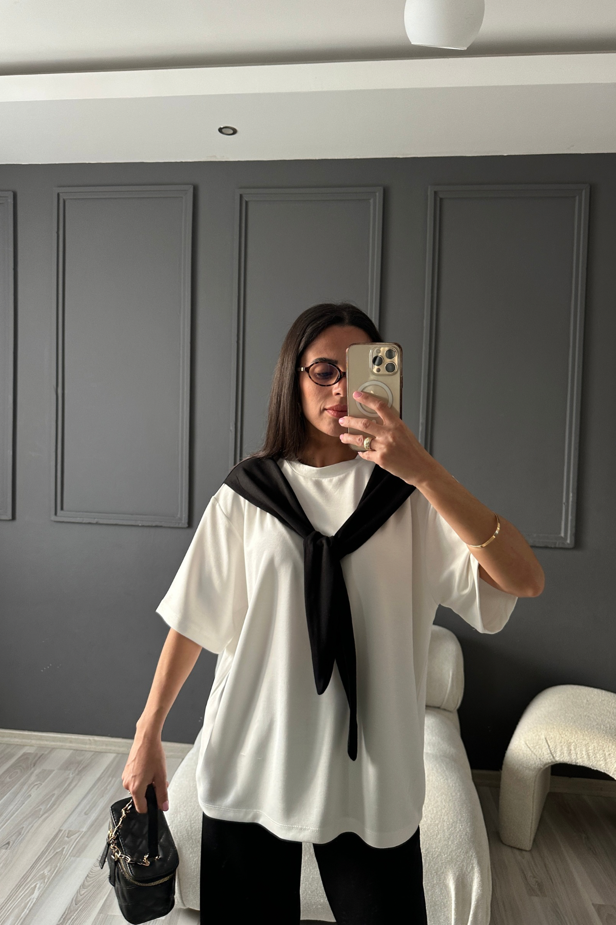 Siyah Garnili Modal Kumaş Takım