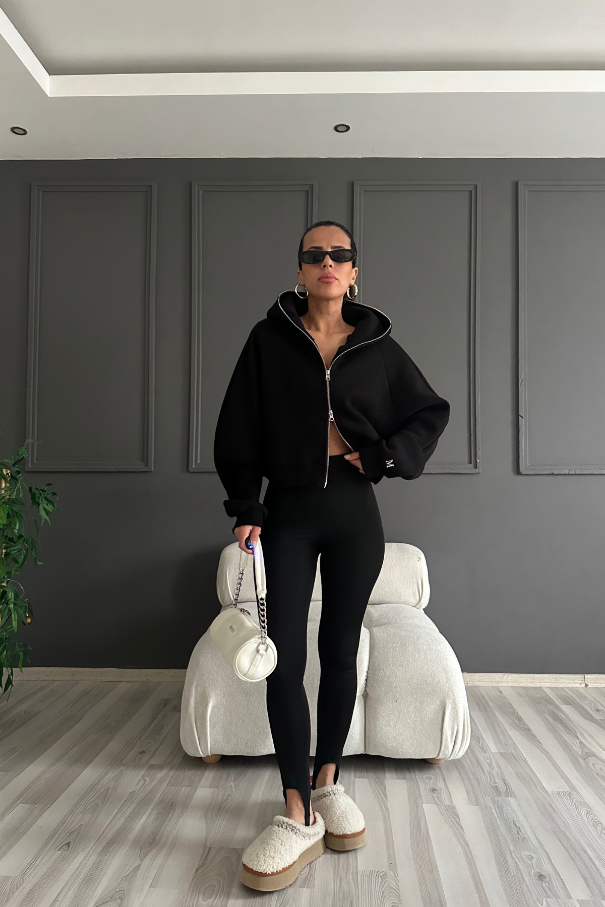 Siyah Perfect Fit Toparlayıcı Performans Füze Tayt
