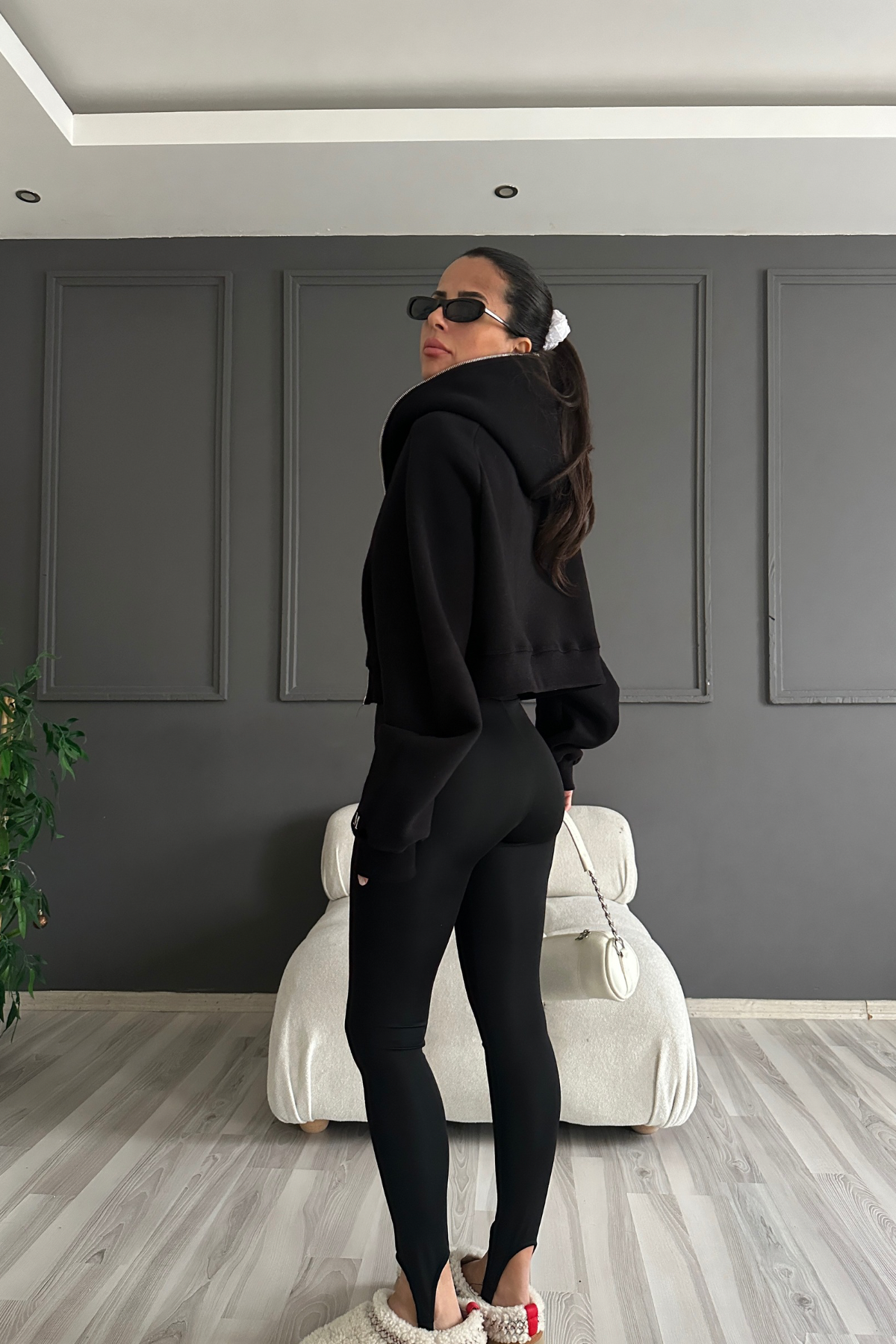 Siyah Perfect Fit Toparlayıcı Performans Füze Tayt