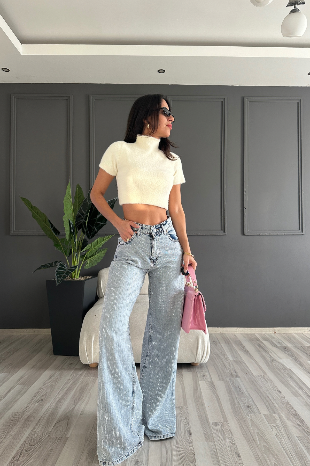 Tasarım Chery Işıltılı Denim