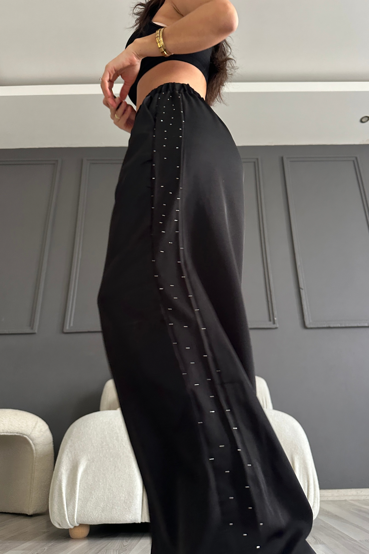 Yan Taşlı Fashion Palazzo